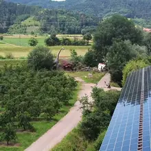 Drohnenaufnahme einer PV-Anlage im Kinzigtal